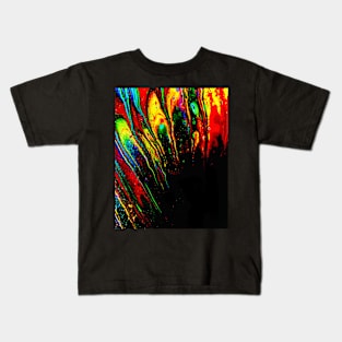 Colorful acrylic pour paint Kids T-Shirt